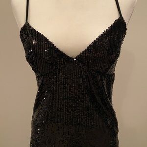 Black sequin camisole